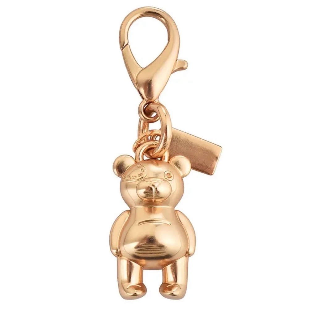 Bear, Gold tone Teddy Bear Bag Charm, NEW